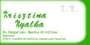 krisztina nyalka business card